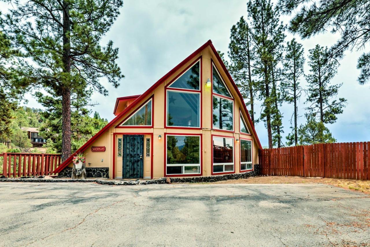 A-Frame Ruidoso Retreat With Deck, Grill And Views! Villa Dış mekan fotoğraf